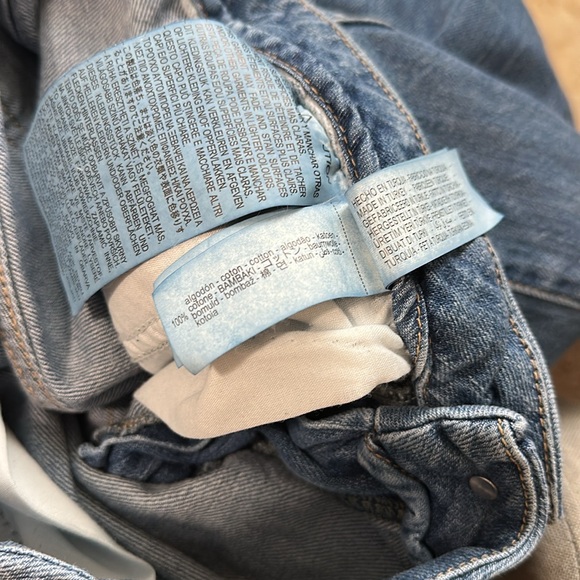 Zara Medium Wash High Rise Wide Leg Pleated Jeans Womens 4 - Picture 6 of 6